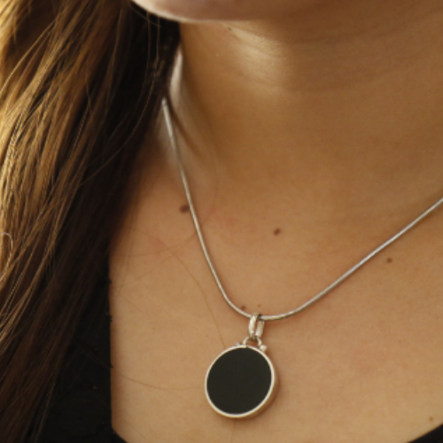 Black Circular Pendant