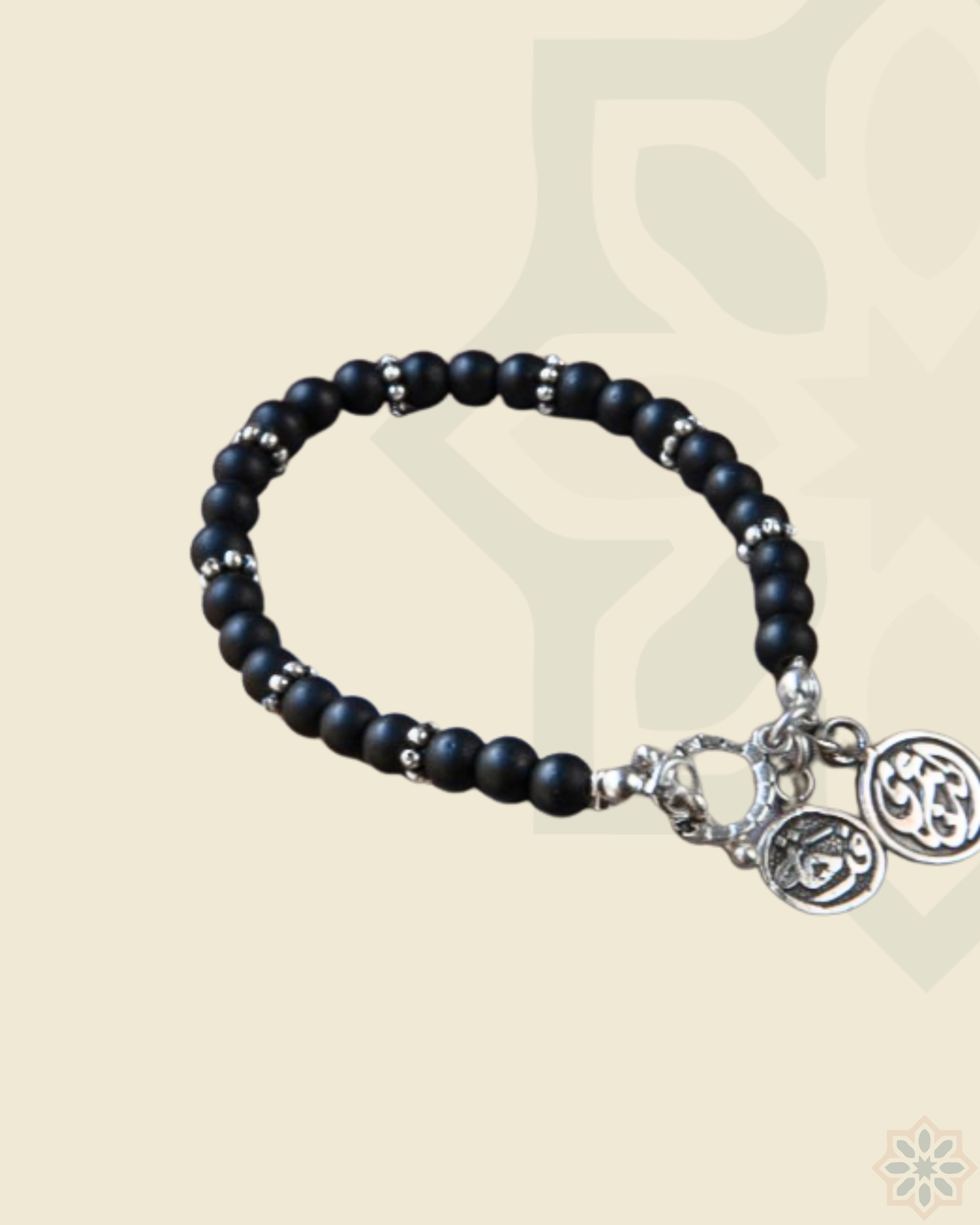 "Farha" & "Enta Omry" Black Stone Bracelet