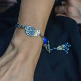 "Allah Hafez" bracelet with blue stones