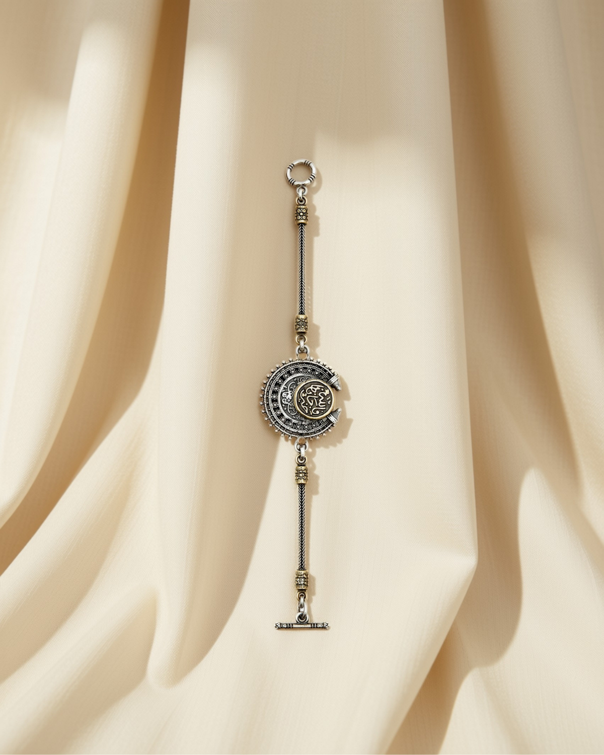 "The Divine Protector" Silver and Copper Bracelet