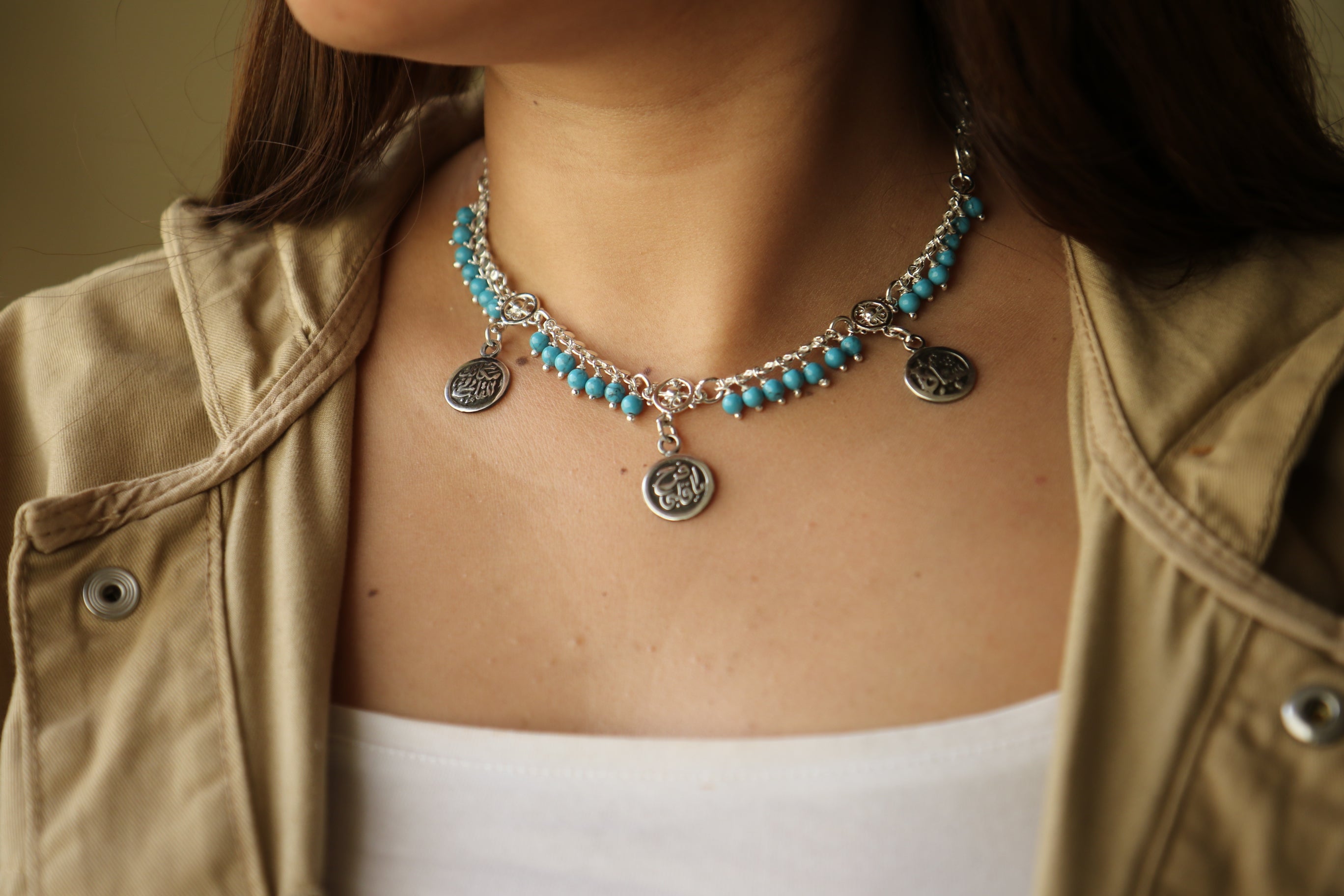 silver arabic necklace in qatar