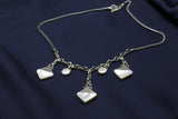 Three triangles necklace with Pearl
