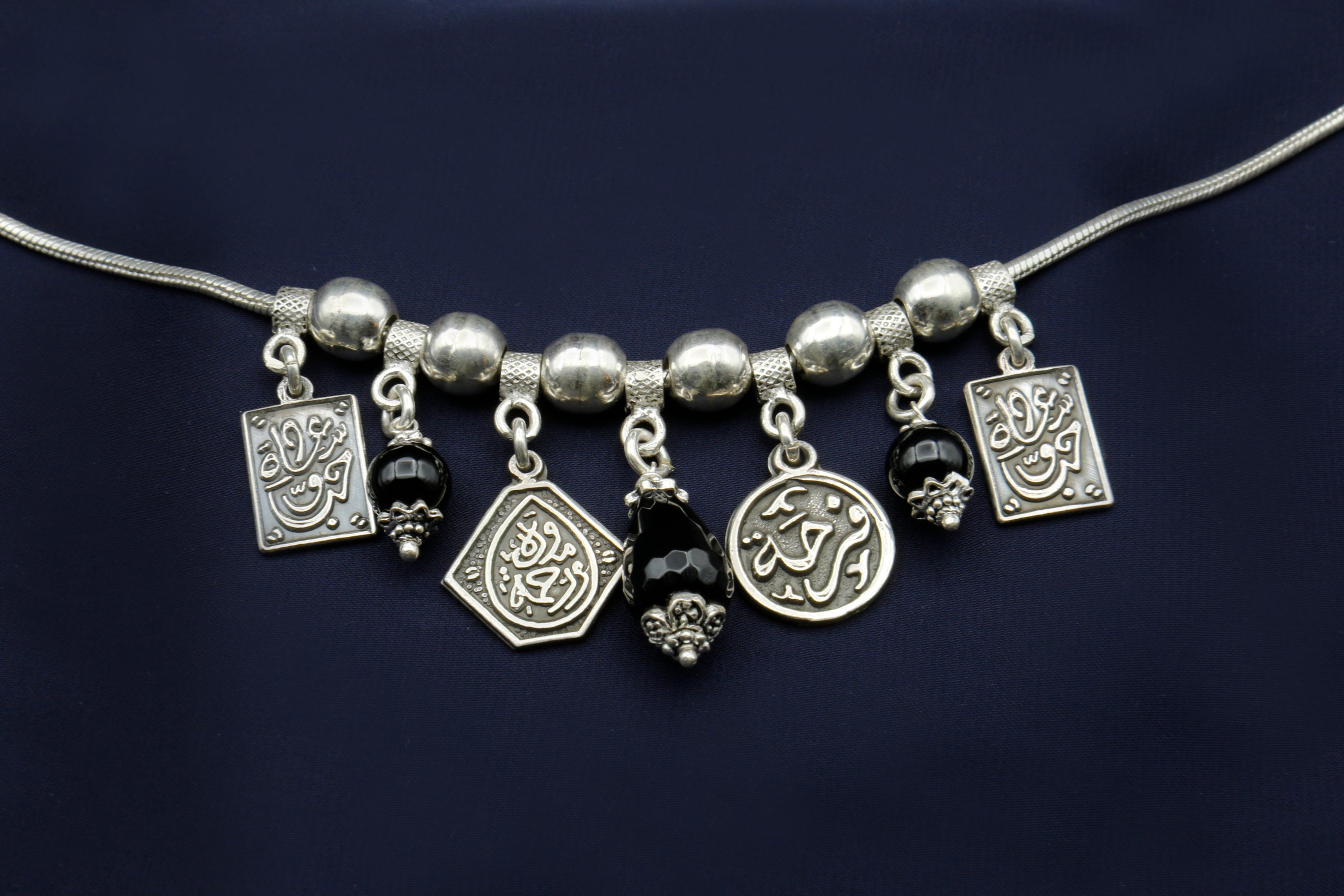 Joy elements necklace with black agate