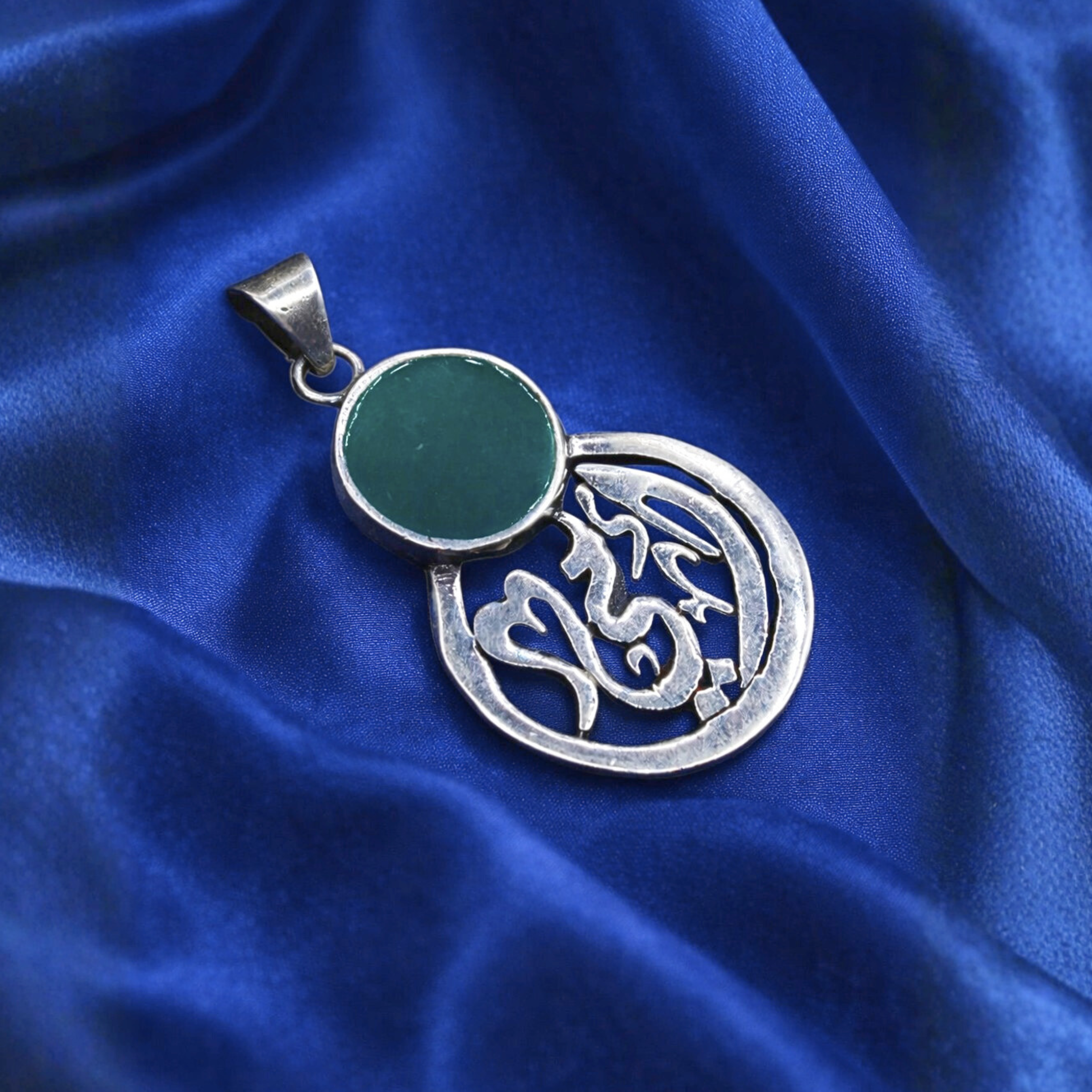 “Mom” pendant with Turquoise Stone (Pendant Only)