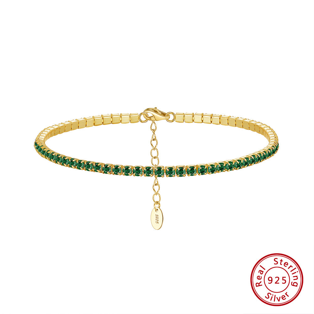 Bracelet Stones Green Gold