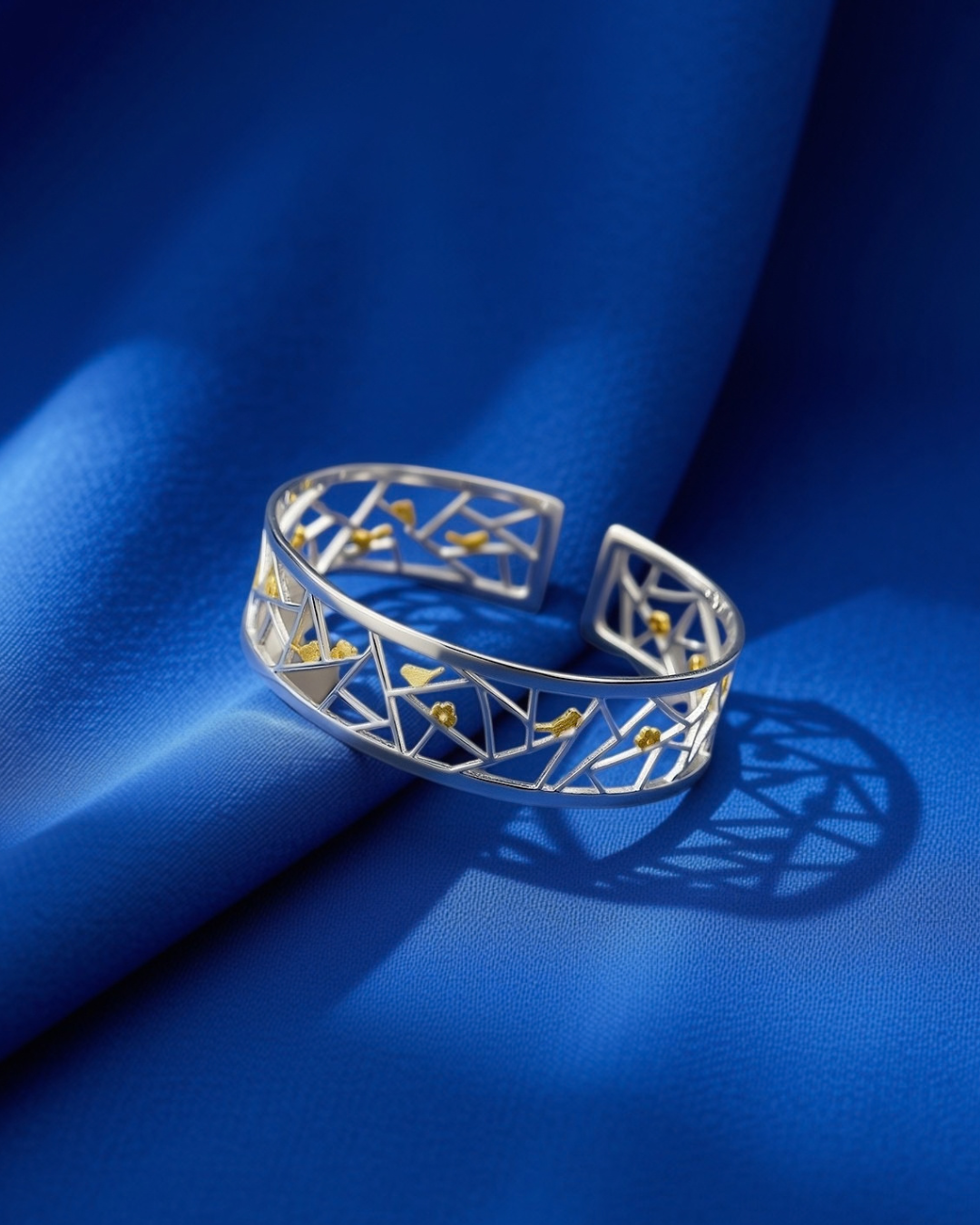 Golden Birds Branch Cuff Bangle 3224 اﺳﻮاره