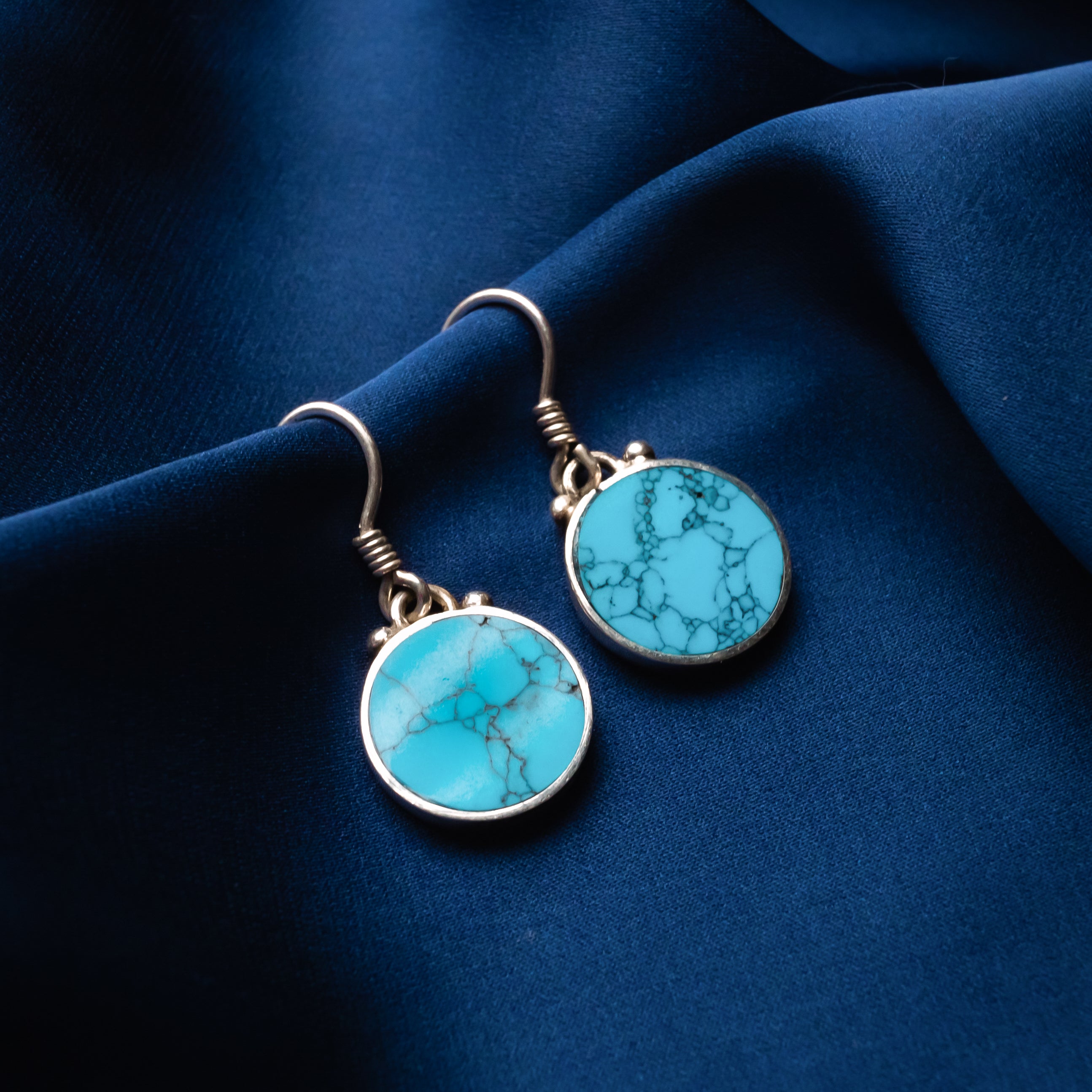 Round Turquoise Earring