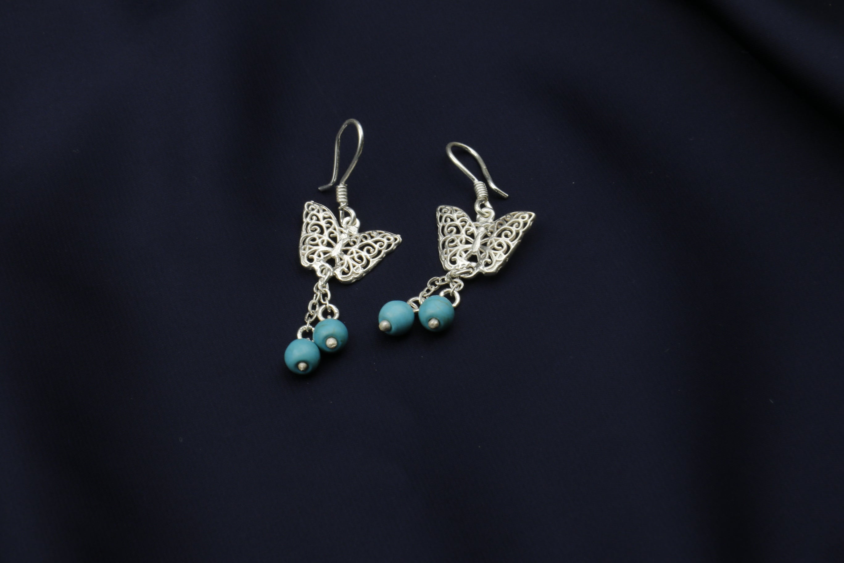 Simple Butterfly Earring (Turquoise)