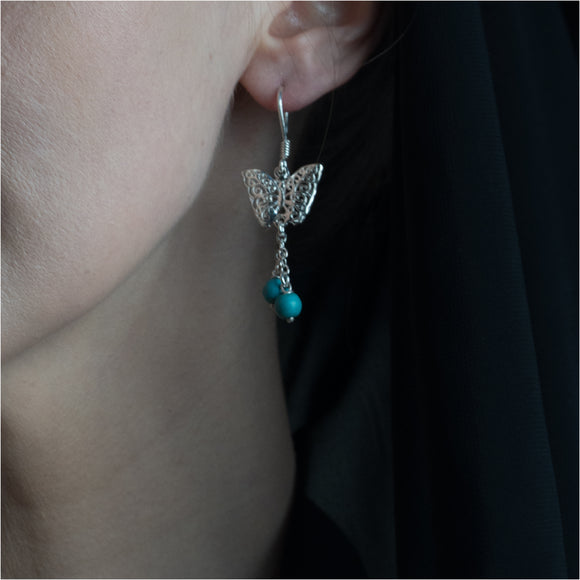 Butterfly earring (Turquoise)