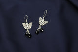 Butterfly earring (Black Agate)