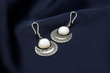 Crescent earring with Pearl