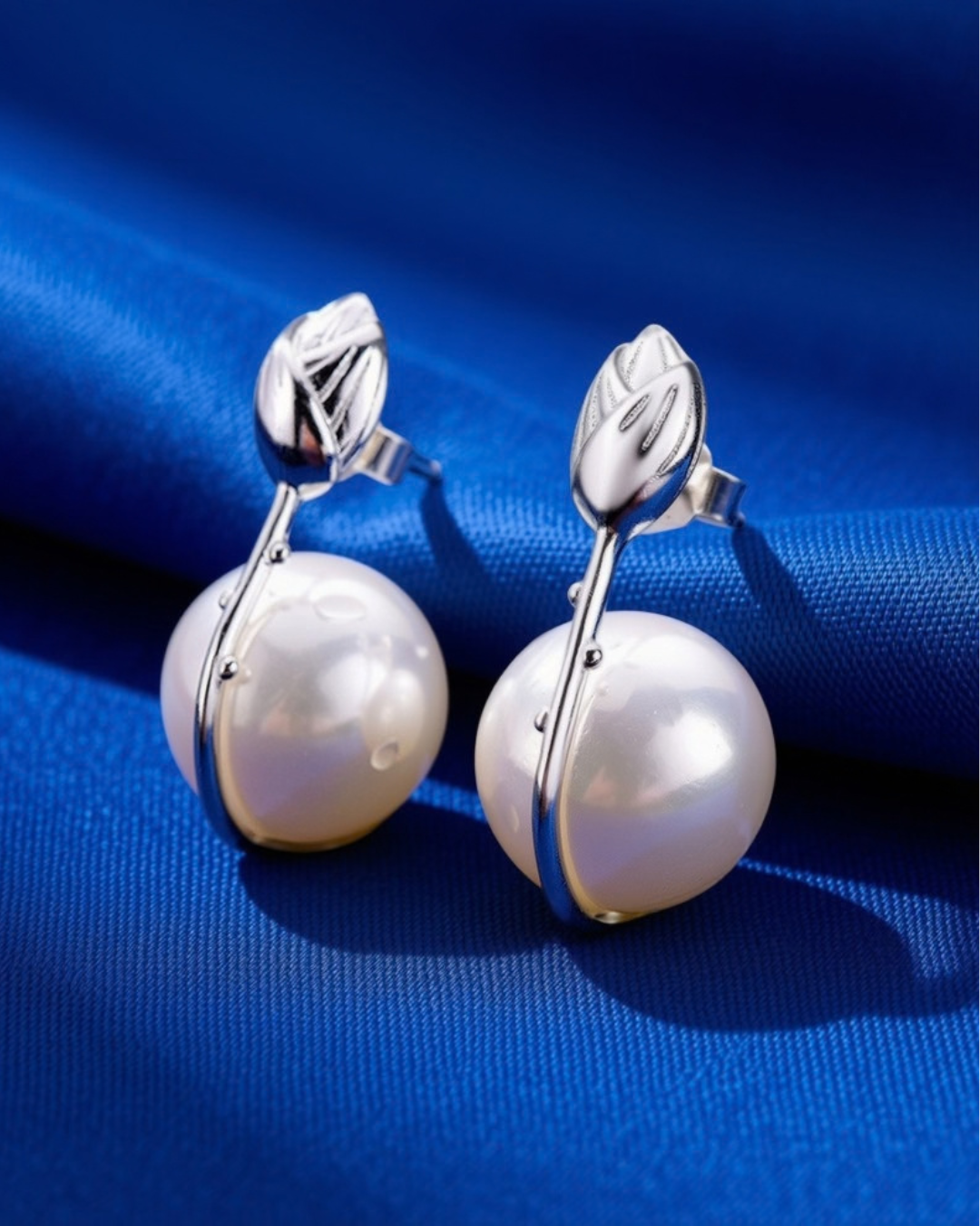 Tulip Bud Pearl Earrings 4326 ﻗﺮط
