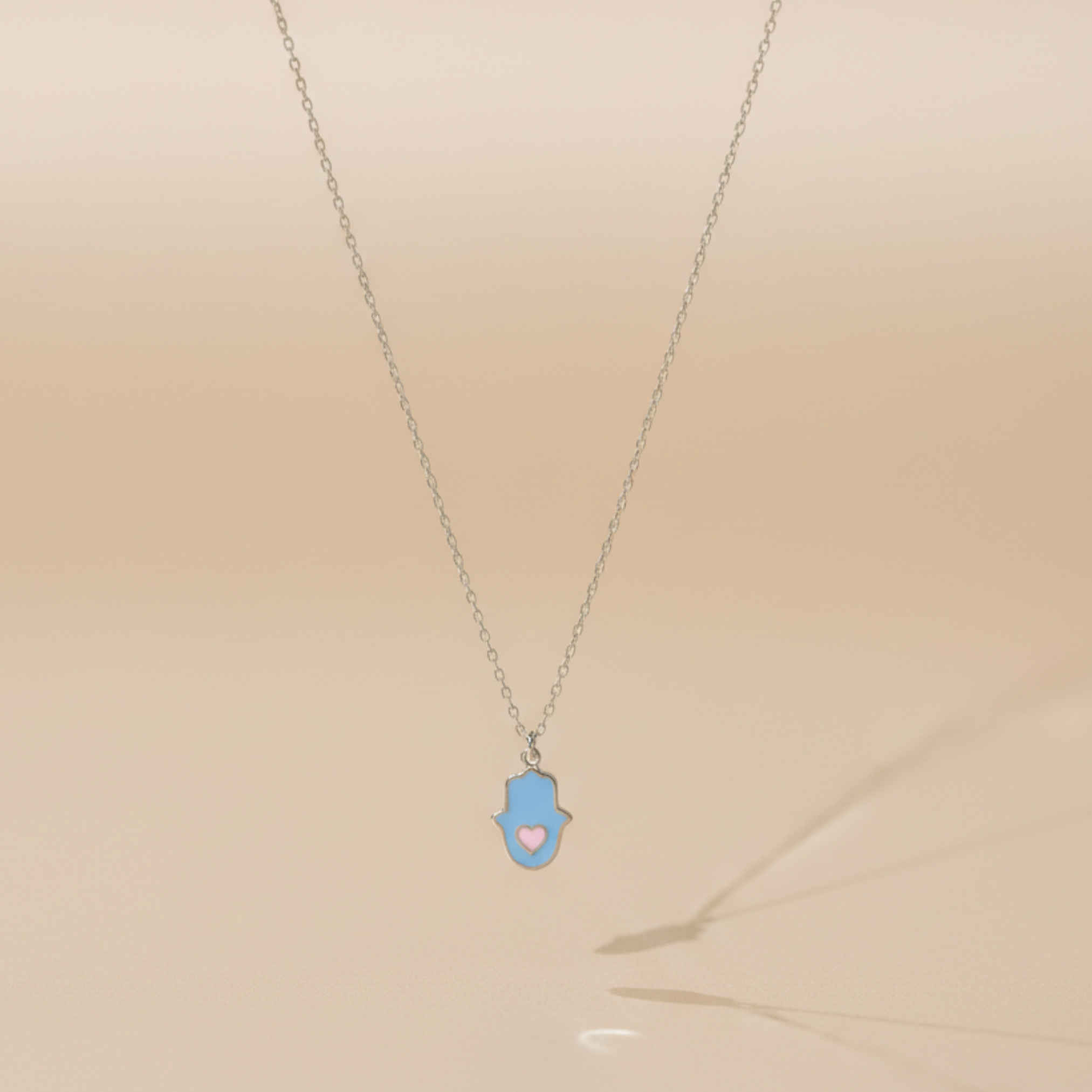 Hamsa Hand & Evil Eye Blue Necklace