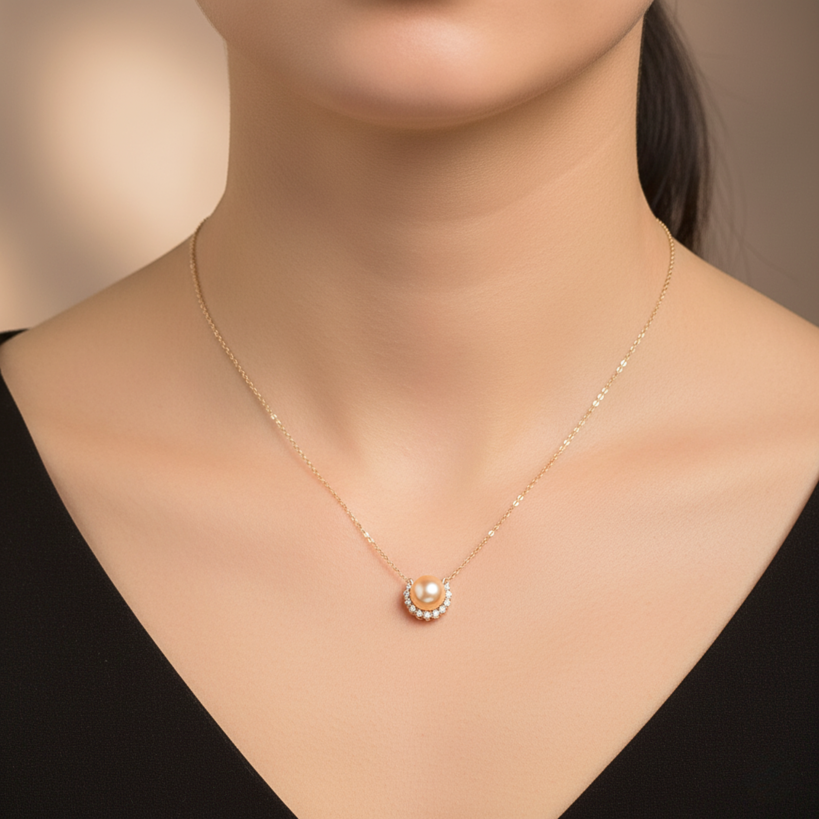 Luna Pearl Silver Necklace