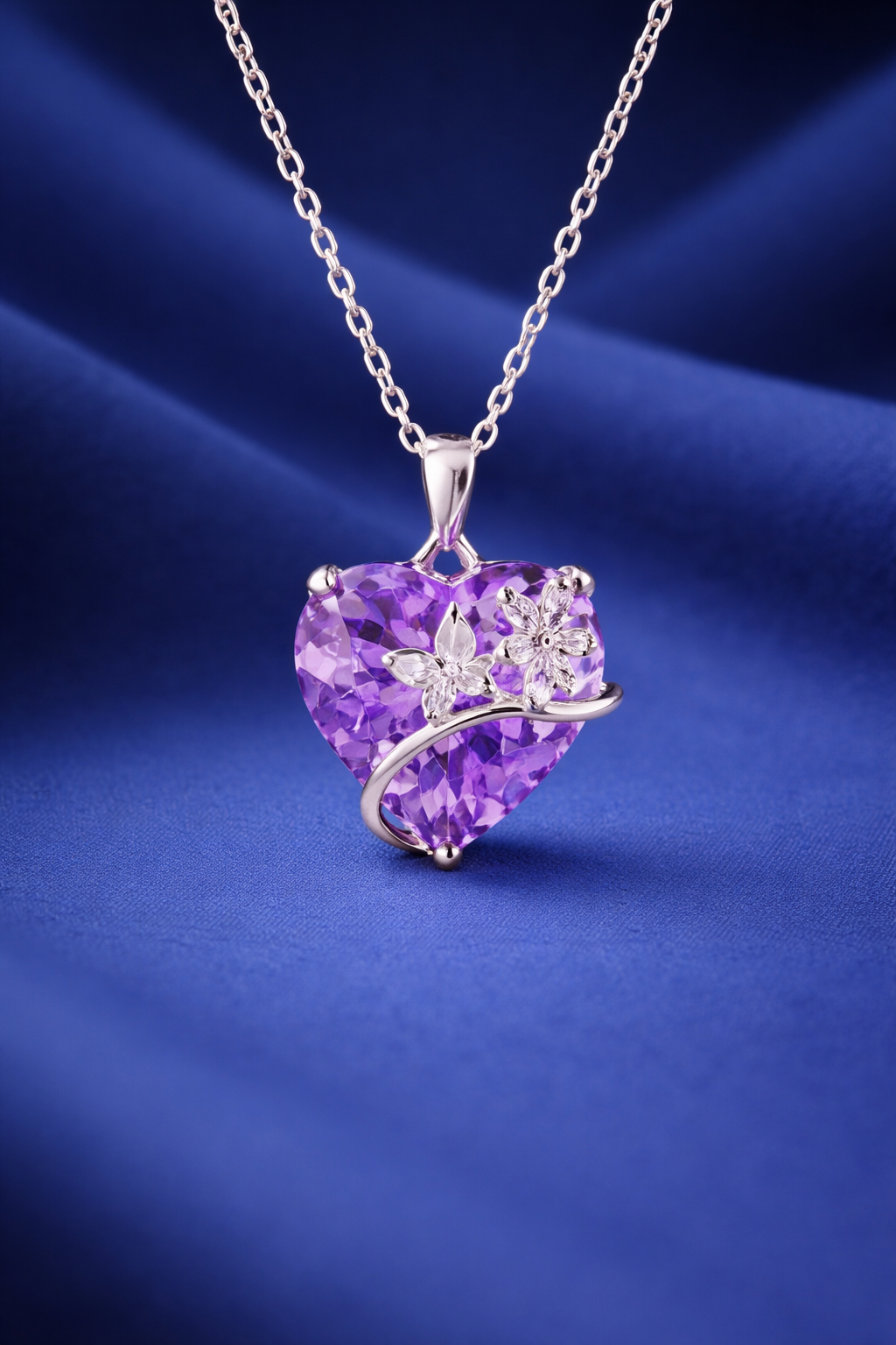 The Mystic Purple Heart Necklace 6285 سلسله