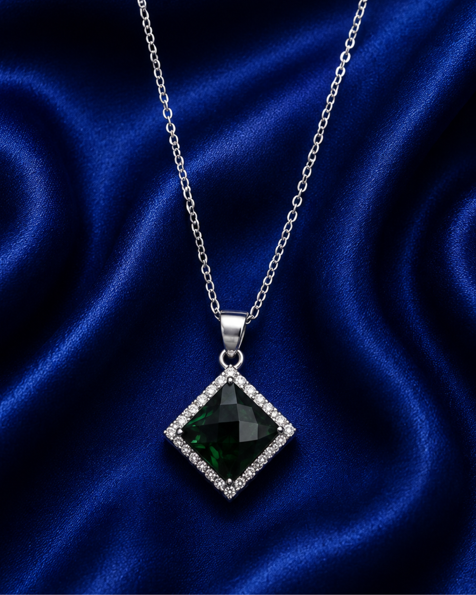 The Green Rhombus Necklace 6291 سلسله
