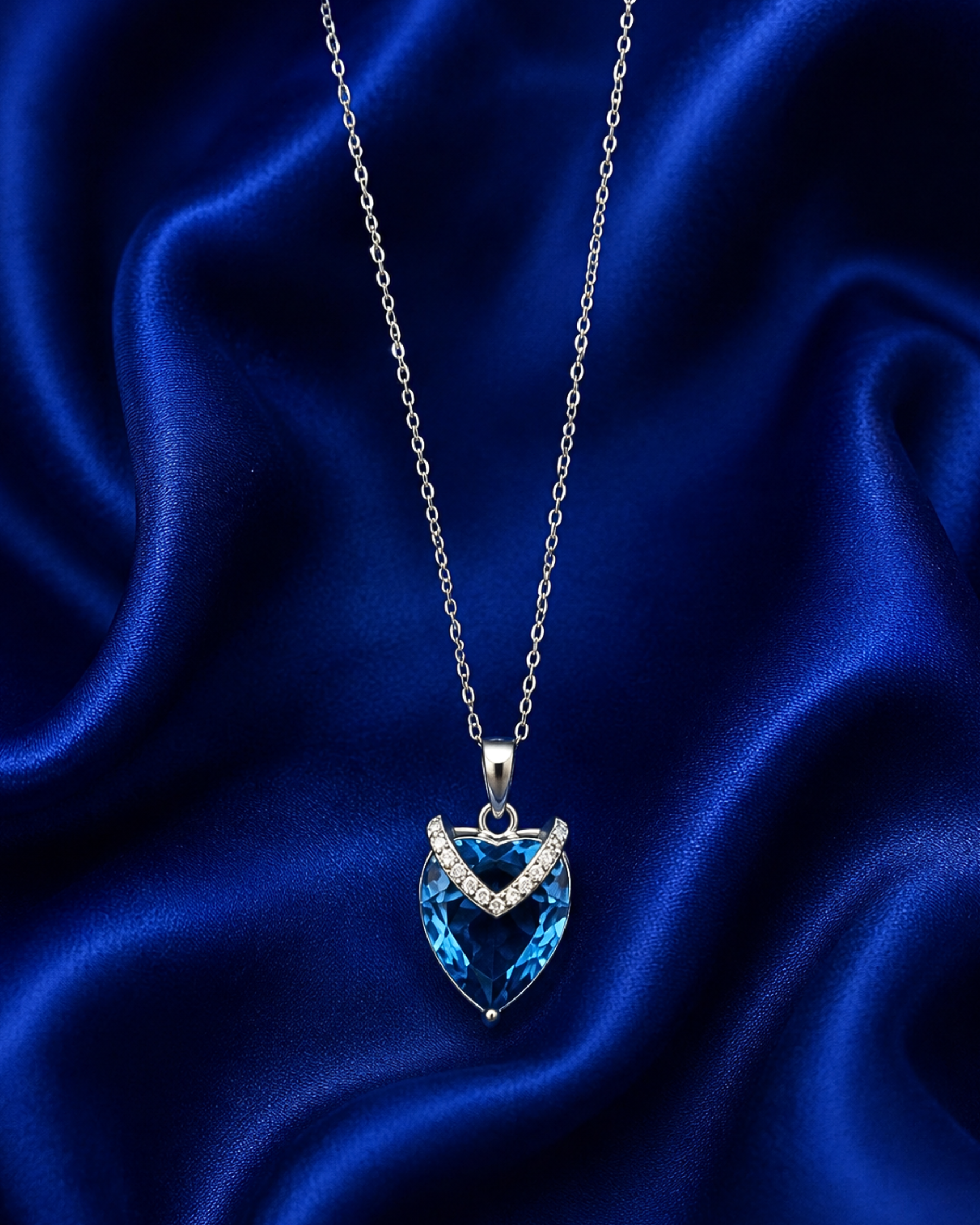 The Blue Heart Necklace 6292 سلسله