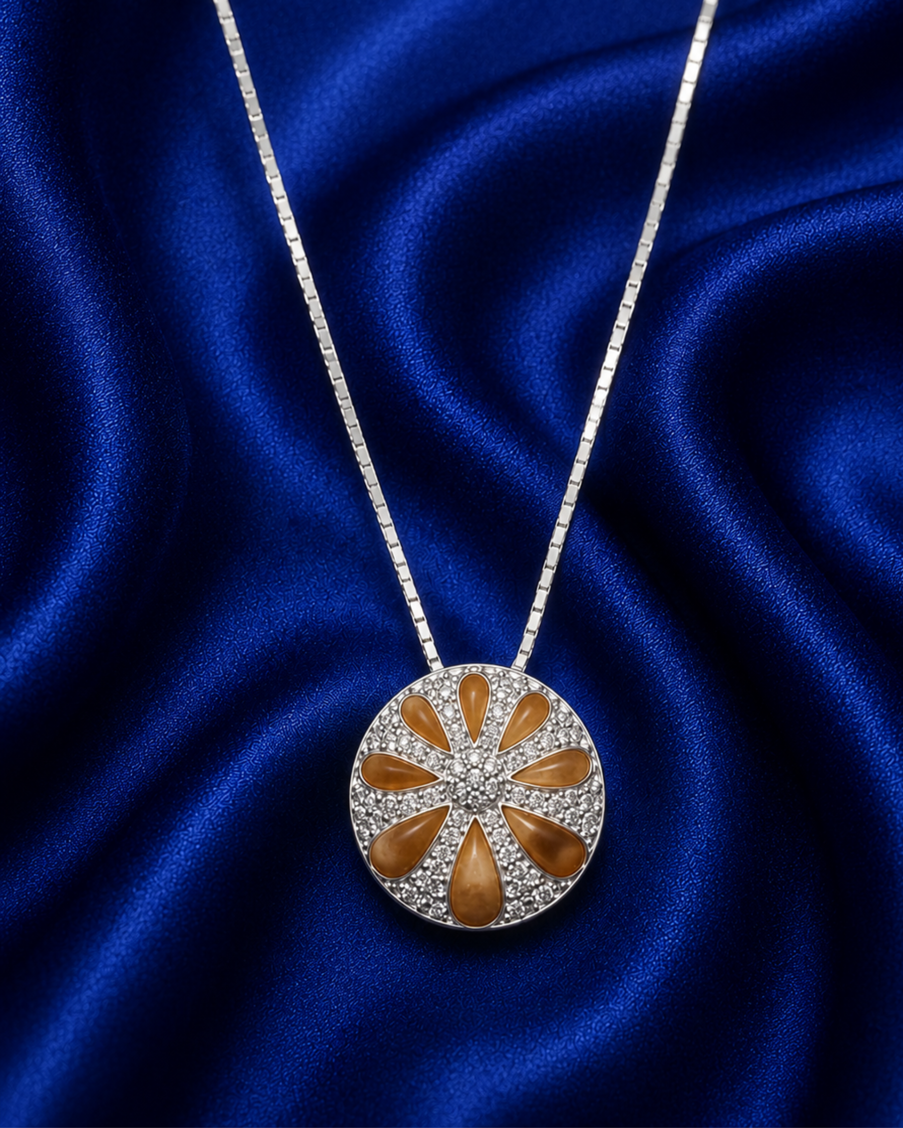 The Brown round Necklace 6299 سلسله