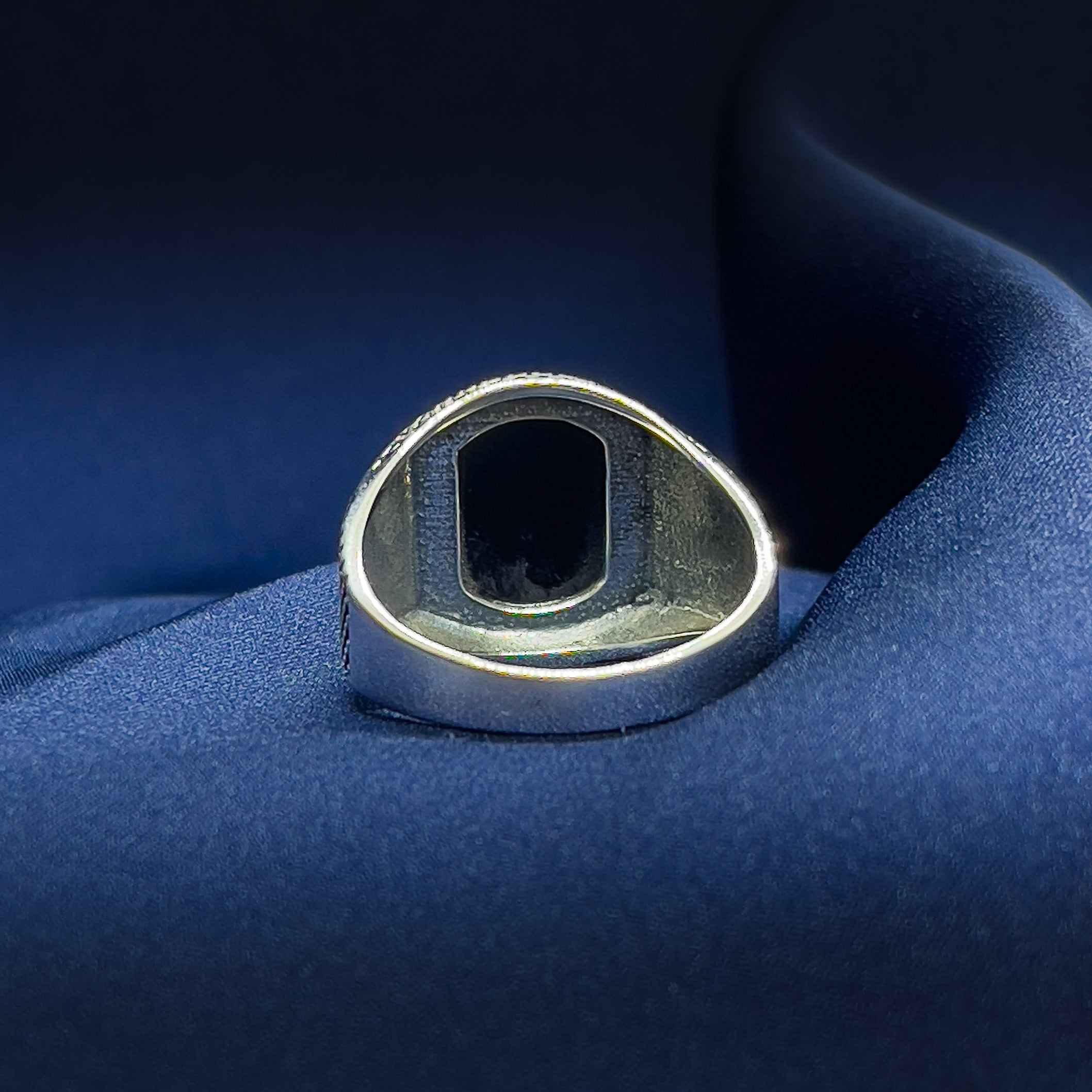 Black Agate Edge Ring