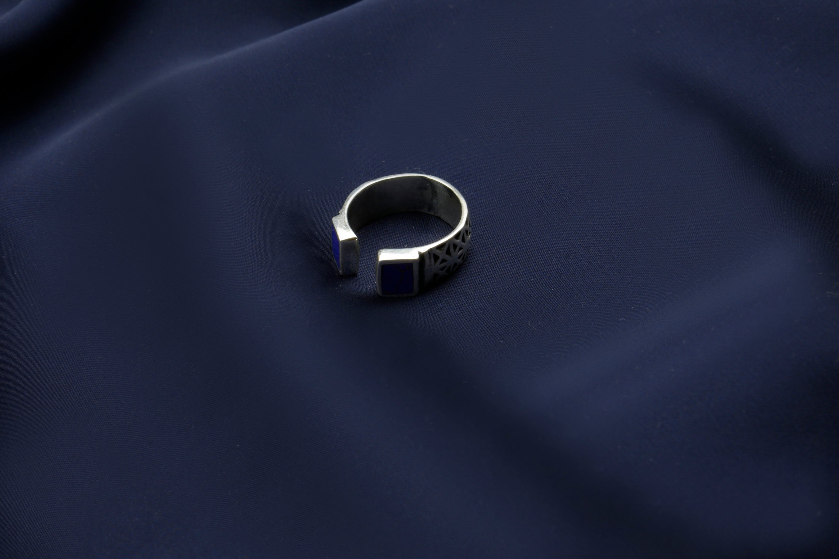 Simple ring with blue stone