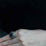 Stuffed Donuts ring “Allah Hafez” with Black Agate