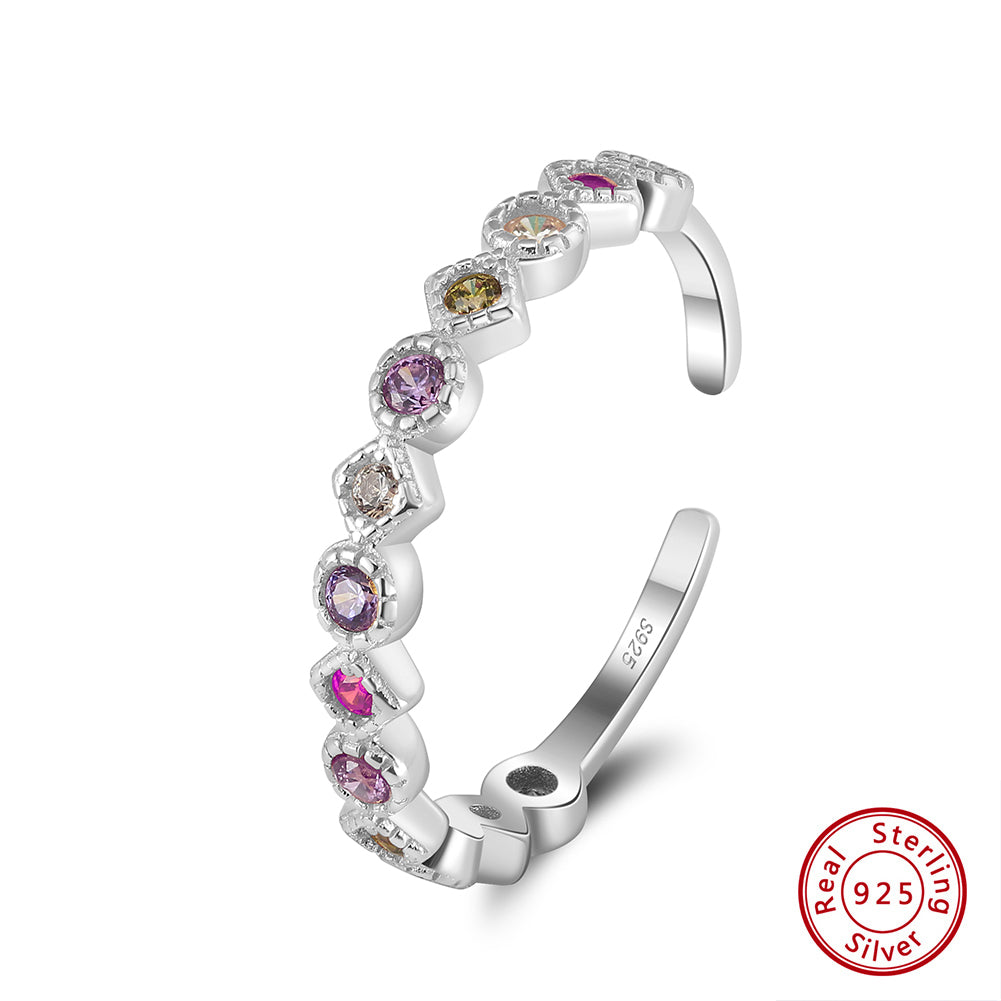 Simple Ring with Coloured stones