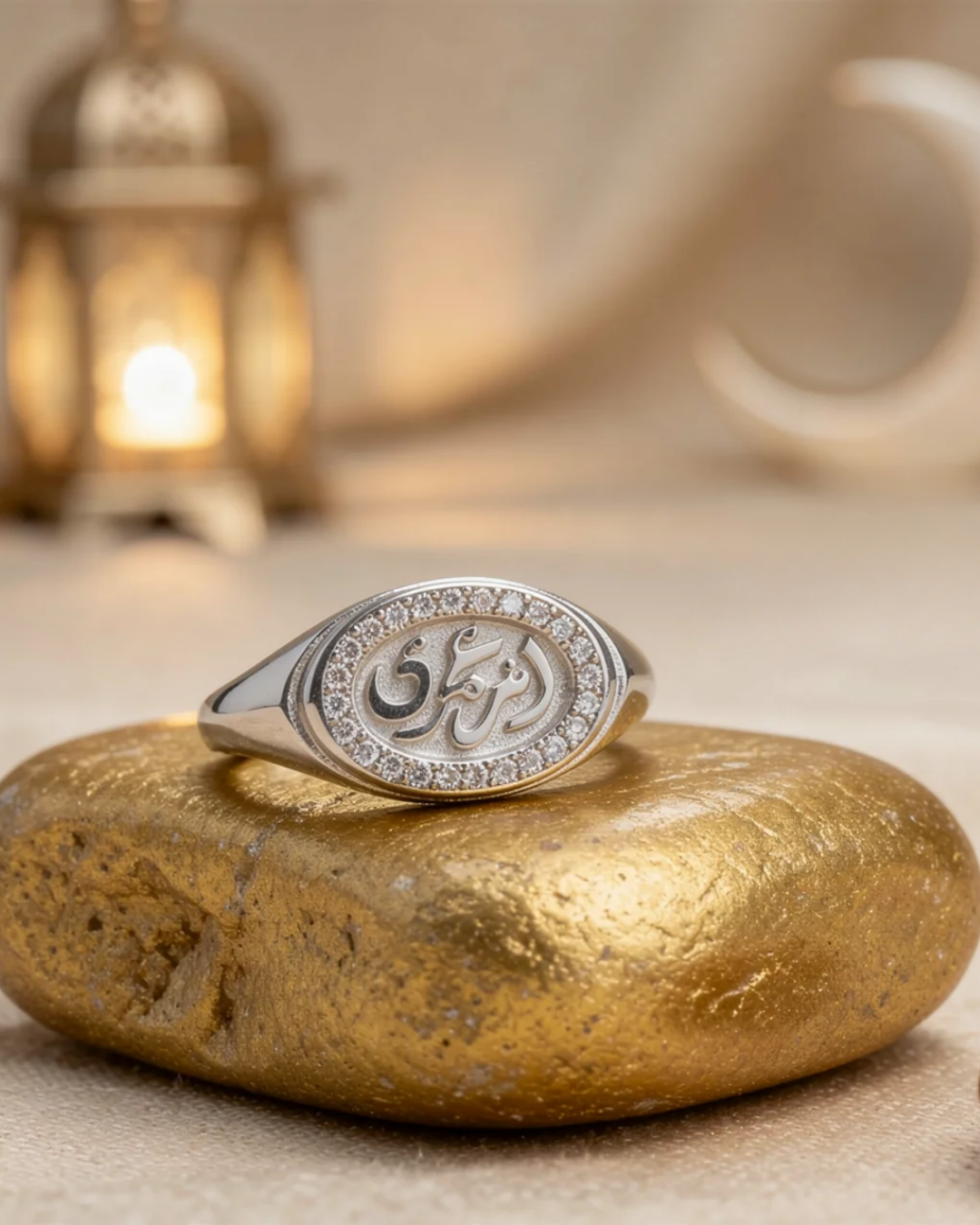 Oval Arabesque Signet Ring 7384 خاتم