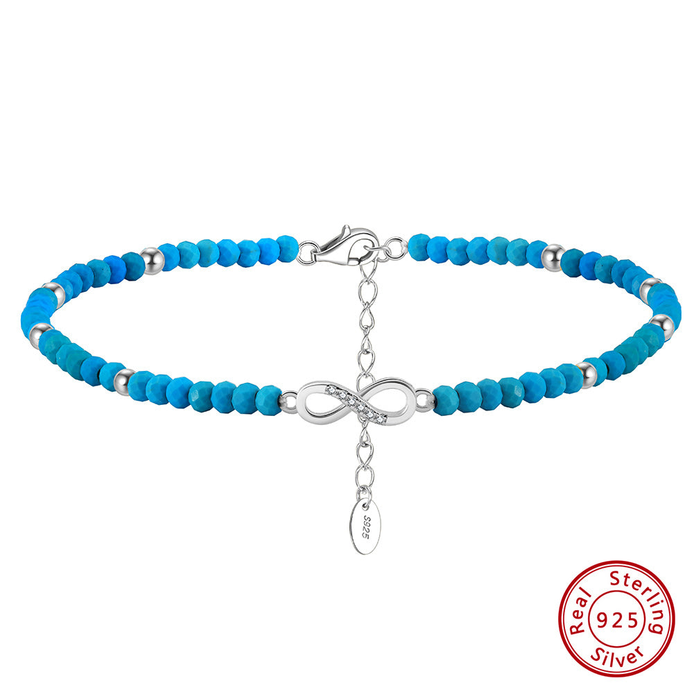 Anklet with blue stones, Infinite