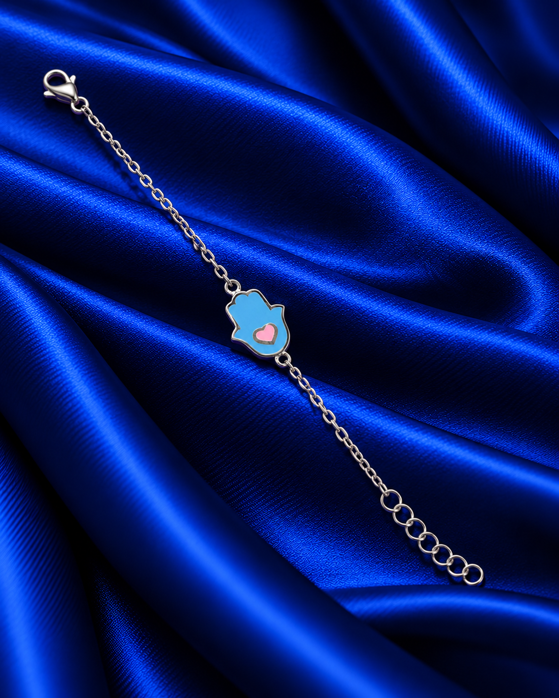 Hamsa Pink Heart Bracelet
