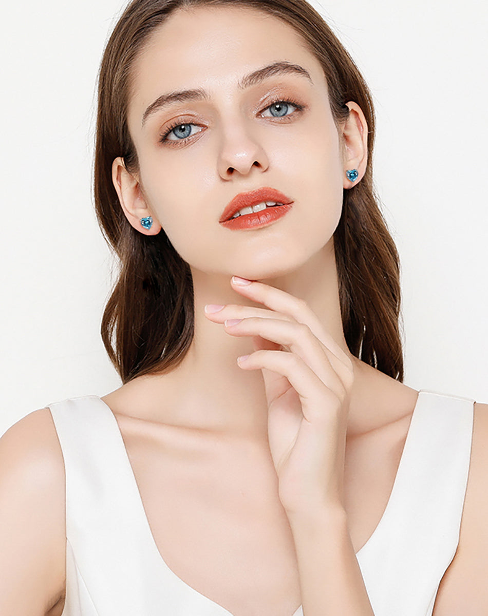 أقراط فضية متوهجة باللون الأخضر 4242