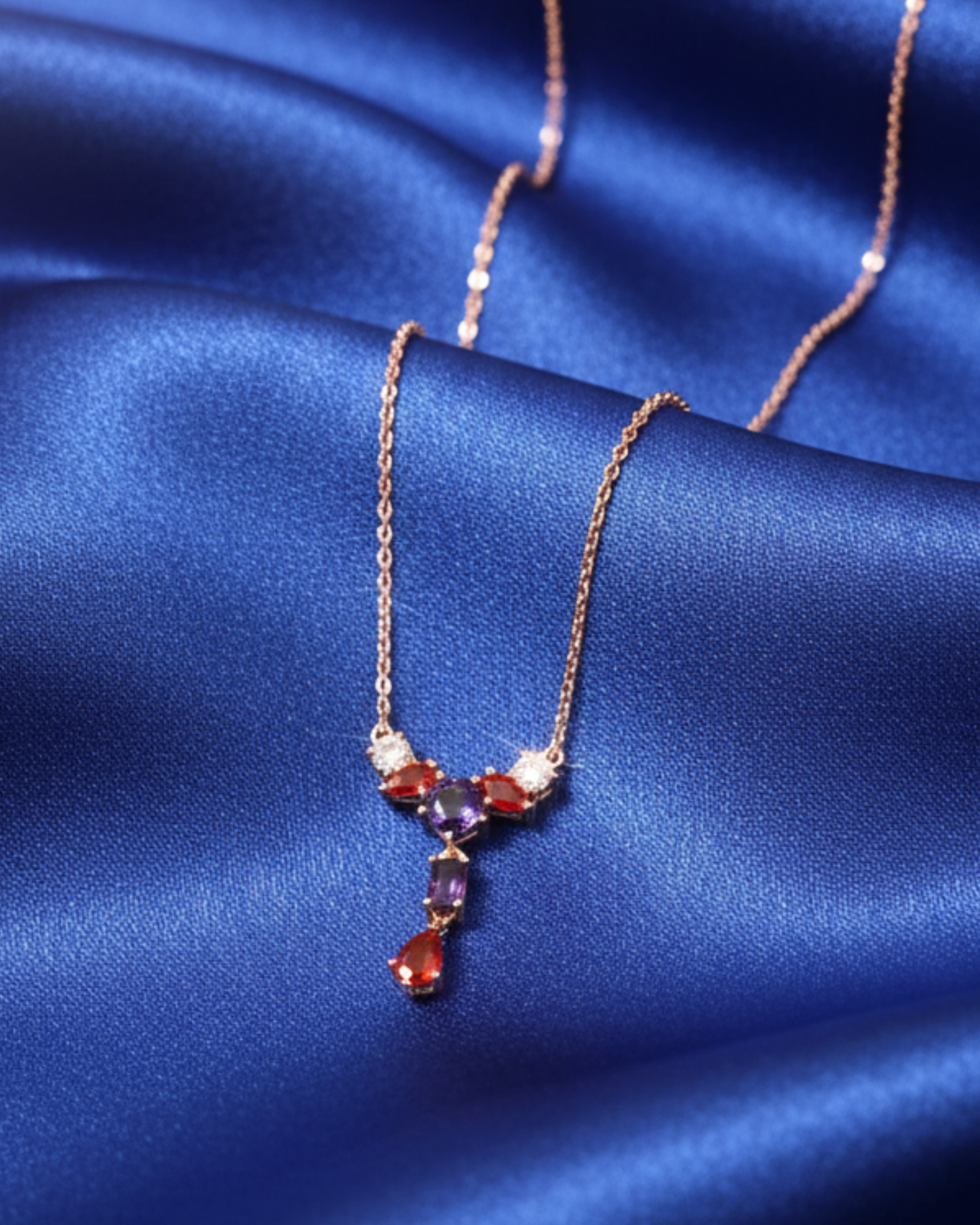 Pink Teardrop Necklace