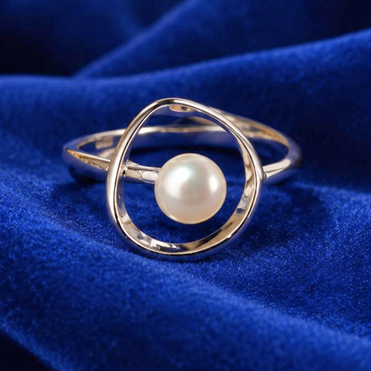 Pearl Orbit Open Ring 7401
