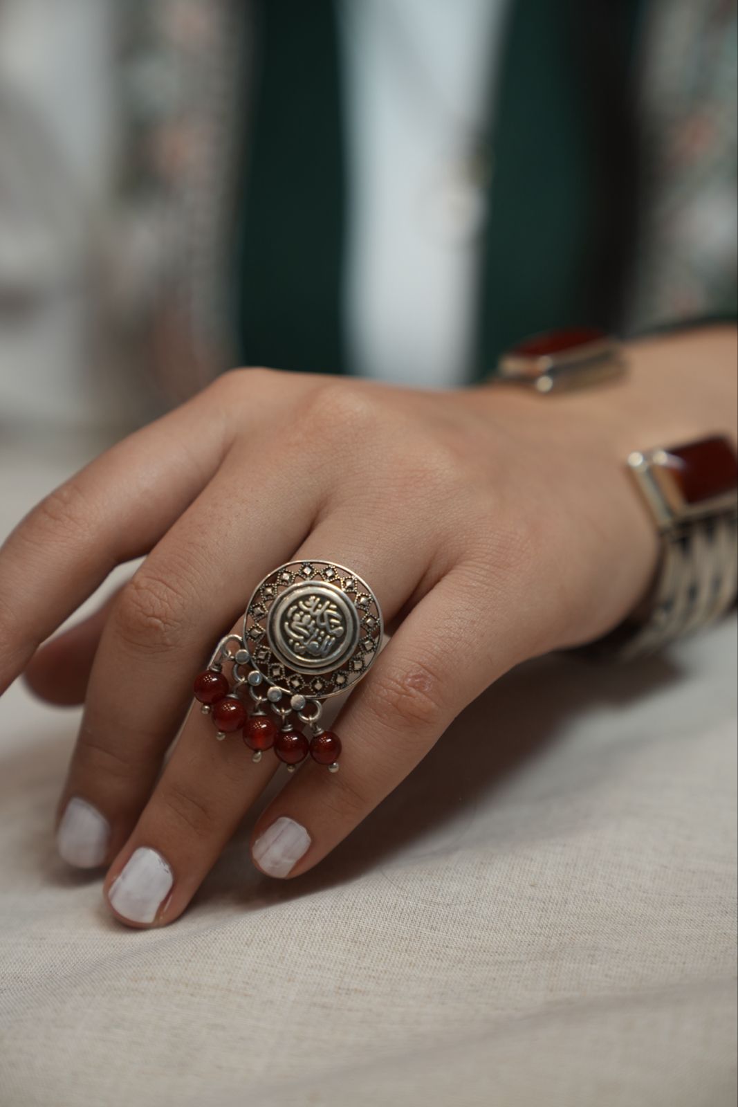 Sun Of Your Place Maroon Ring