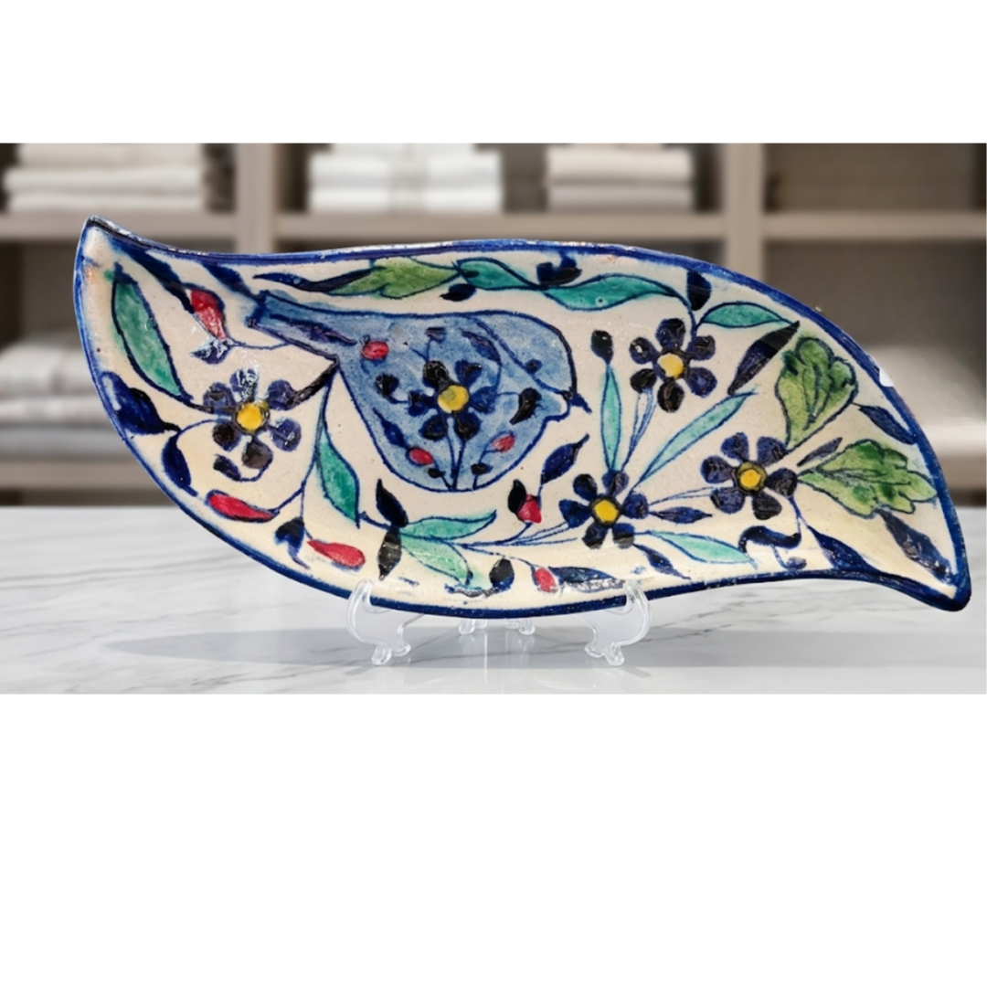hand-made Ceramic Leaf plate-ZW00195 27 CM