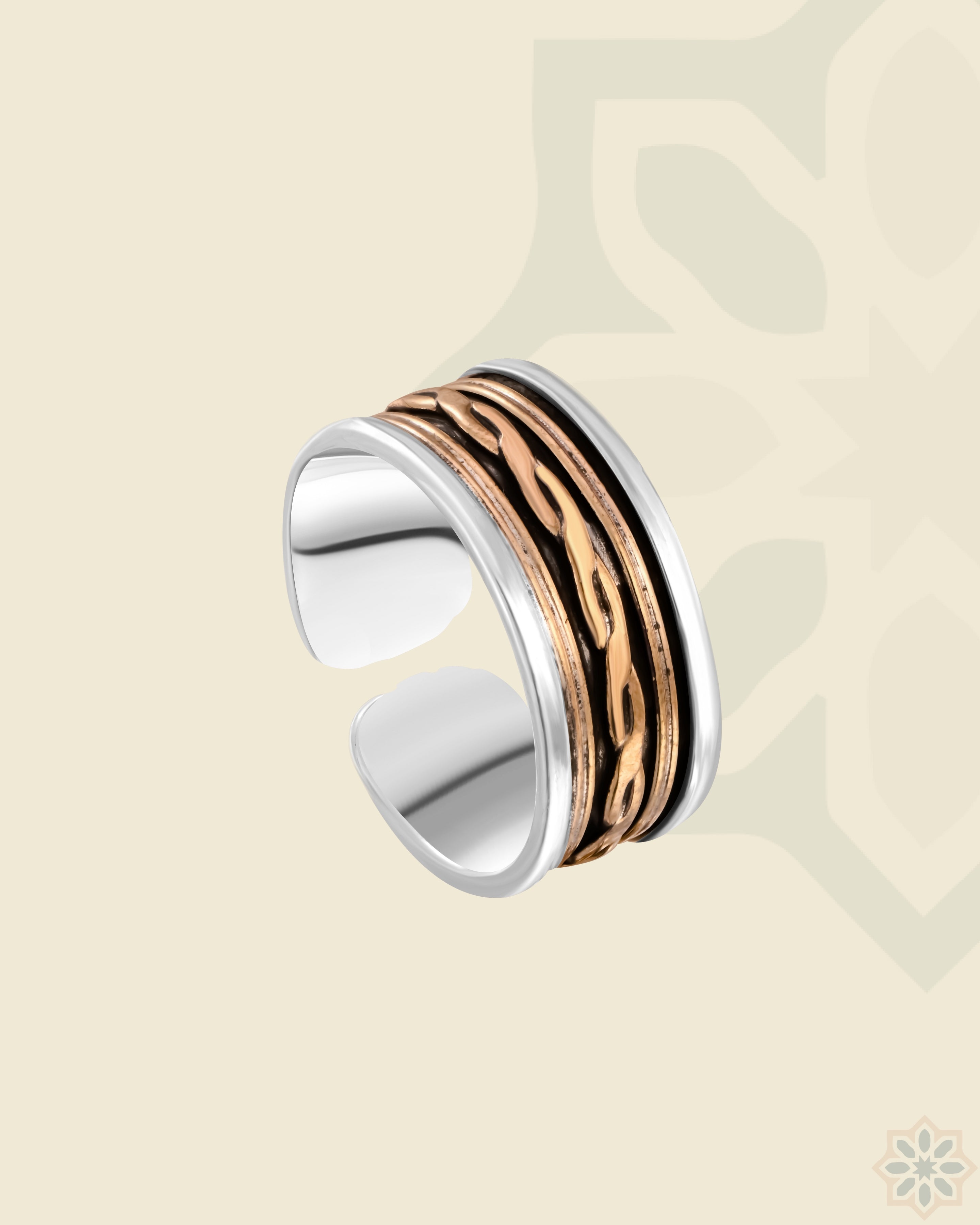 Eternal Weave Ring" Silver Ring 7386 – خاتم نسج الأبدية
