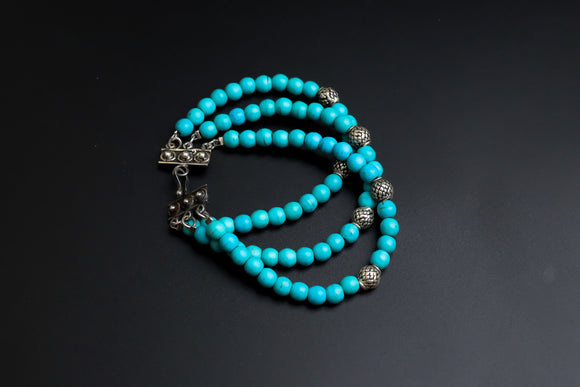 Three Layers Turquoise Bracelet