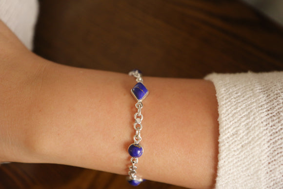 6 Blue Stones Bracelet