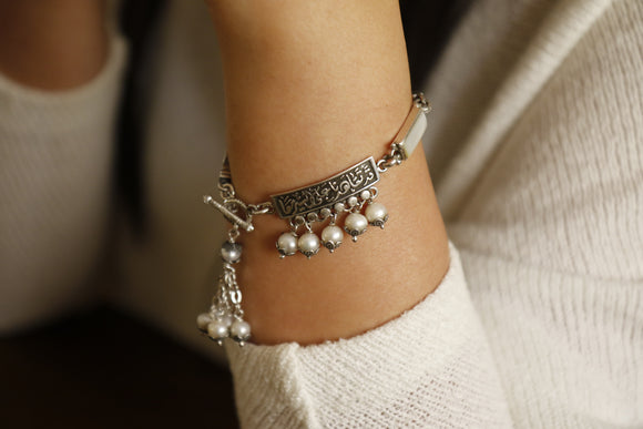 Commitment Bracelet with Original Pearl Stones
