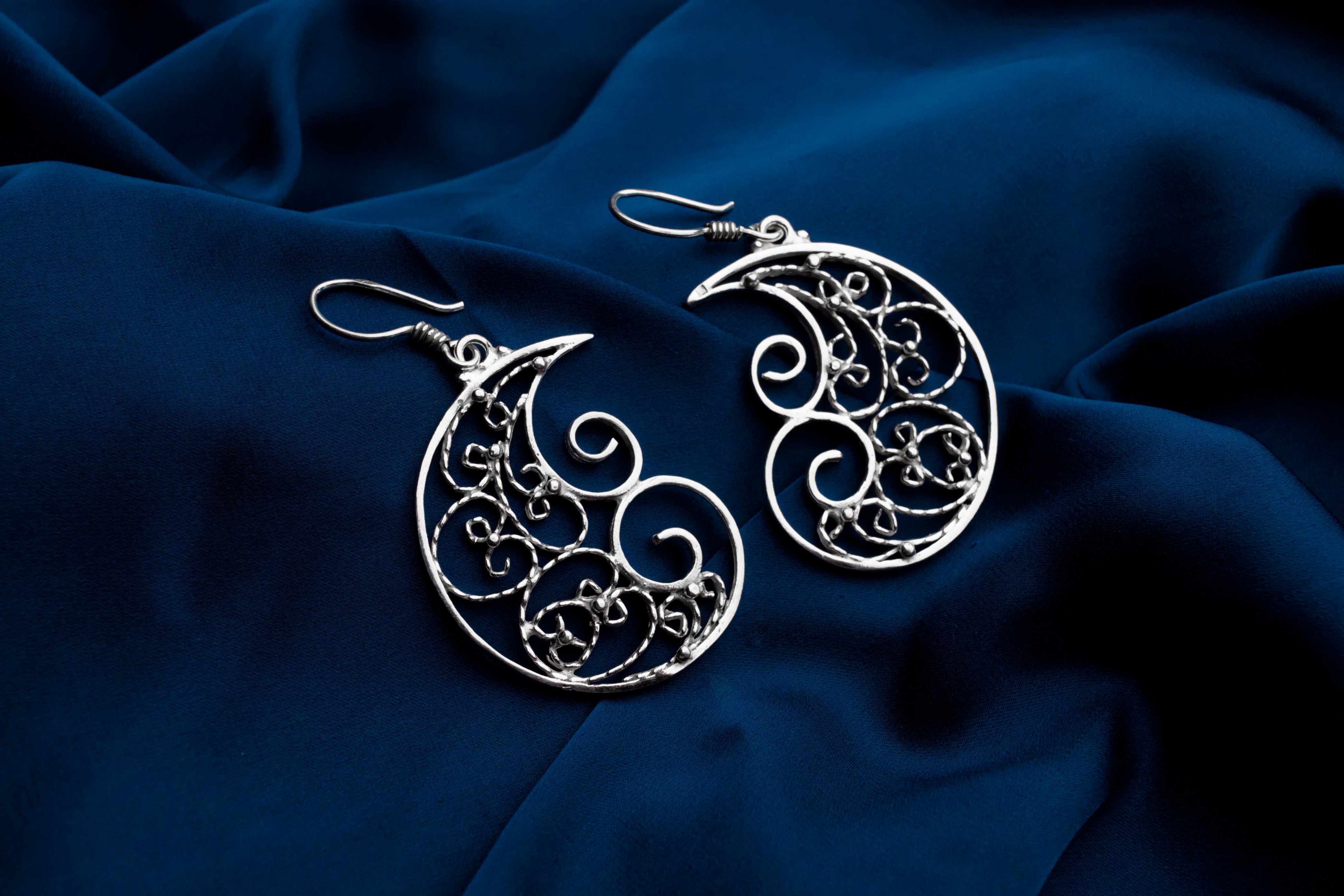 Oriental Silver Embellished Earring