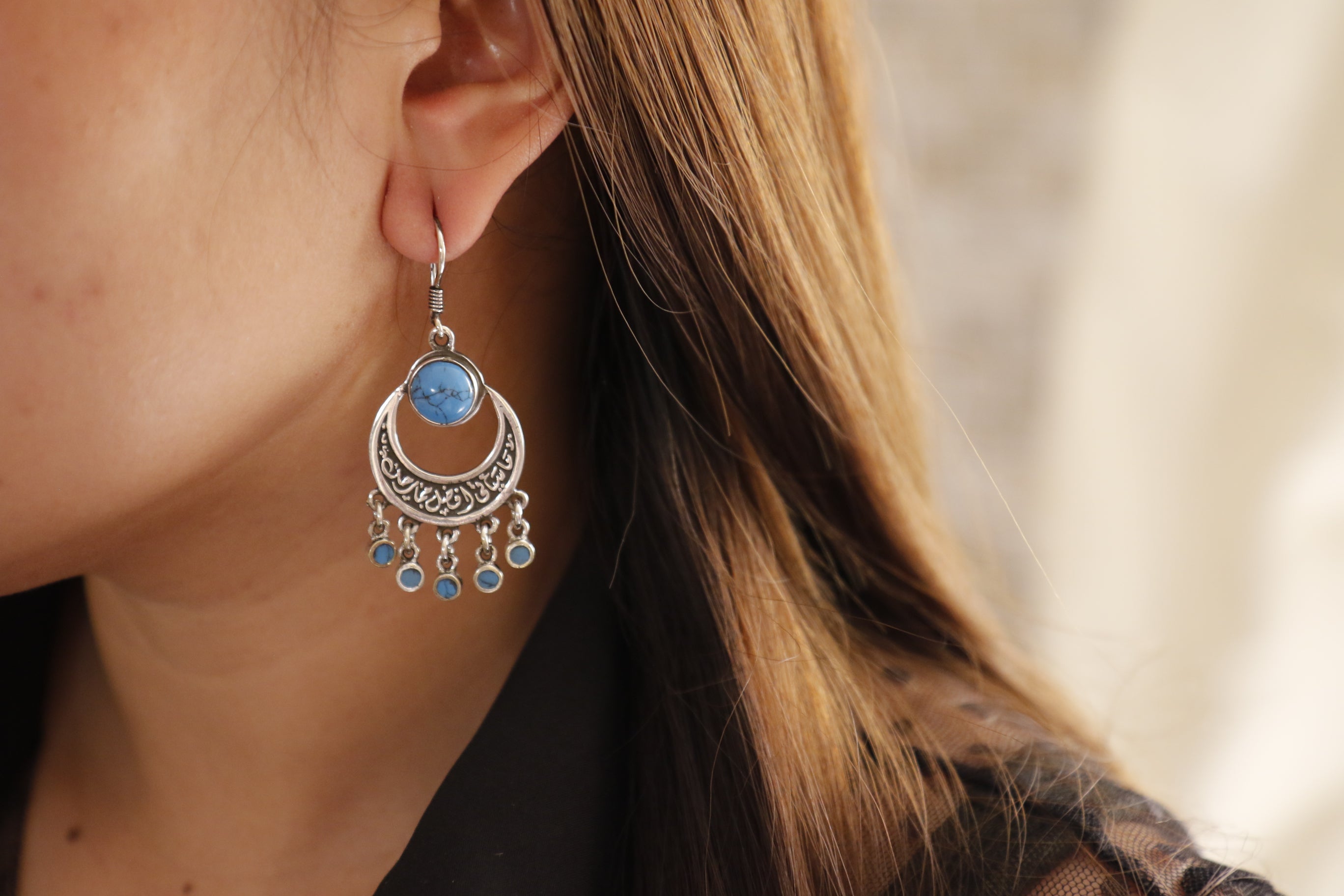 Earring of Hope with Green Stones