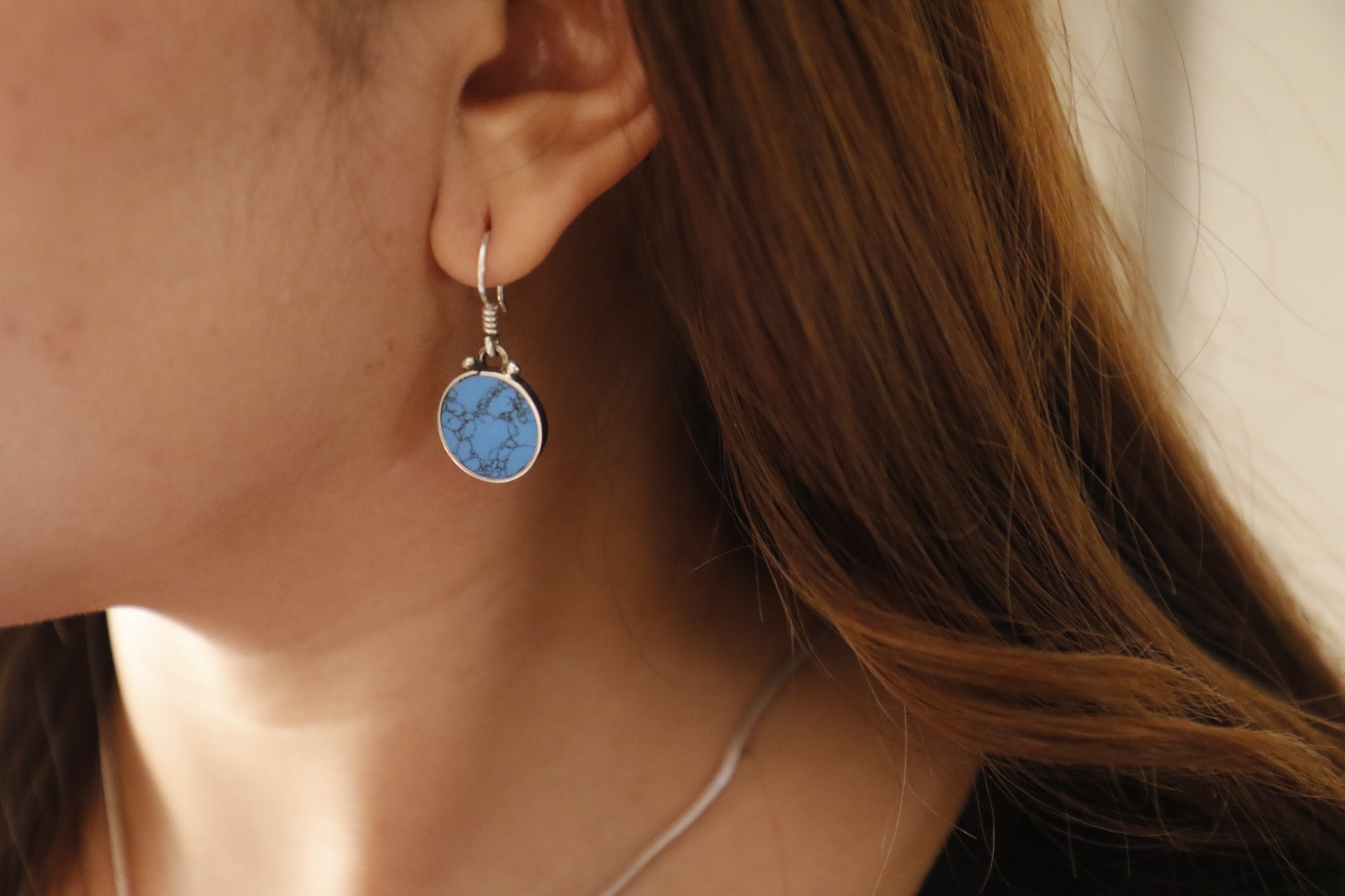 Round Turquoise Earring