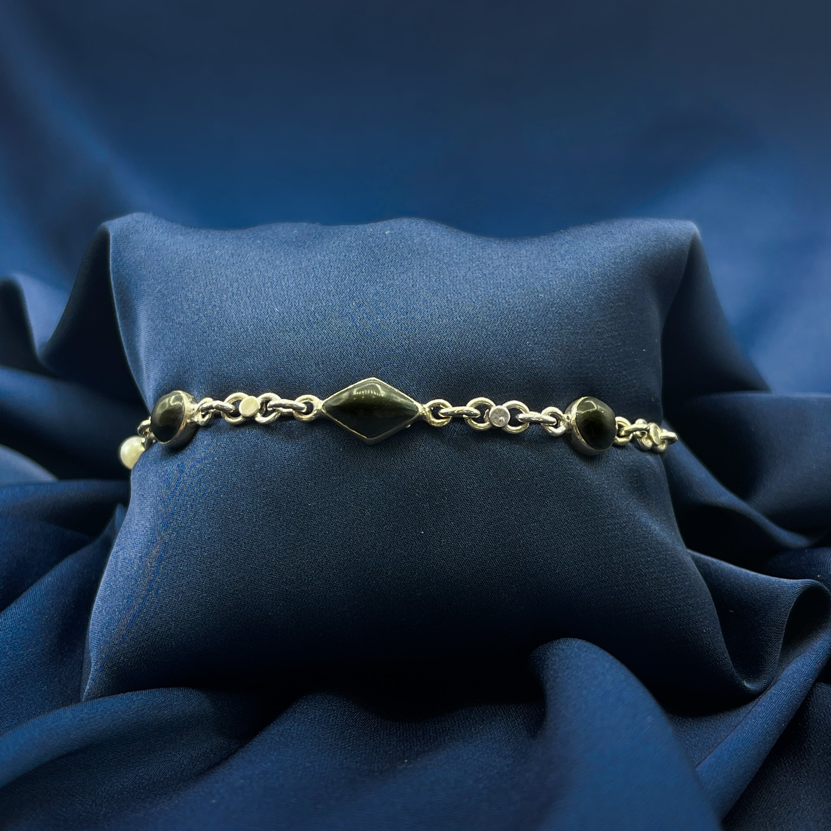 5 Black Stones Bracelet