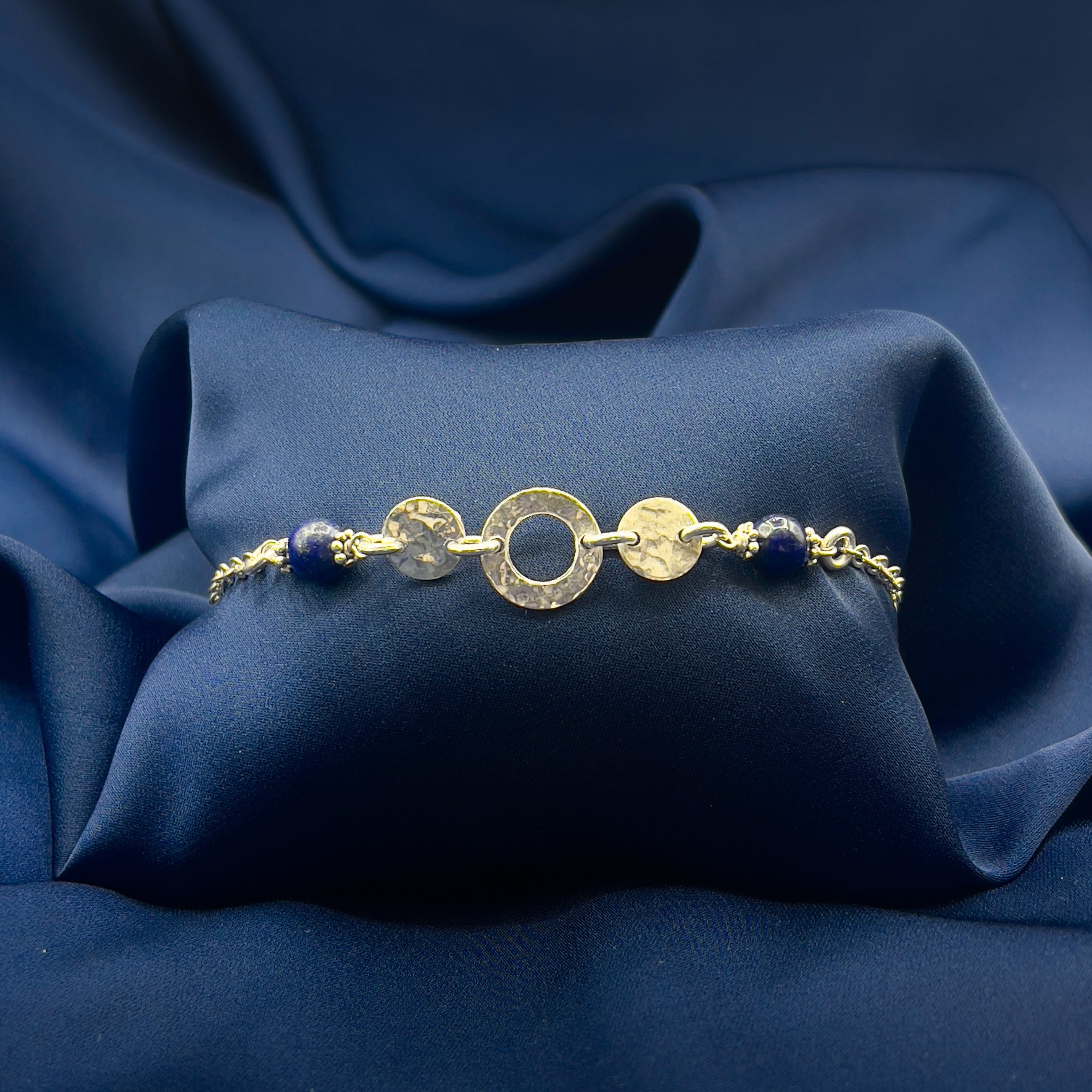 Ring and blue stones Bracelet