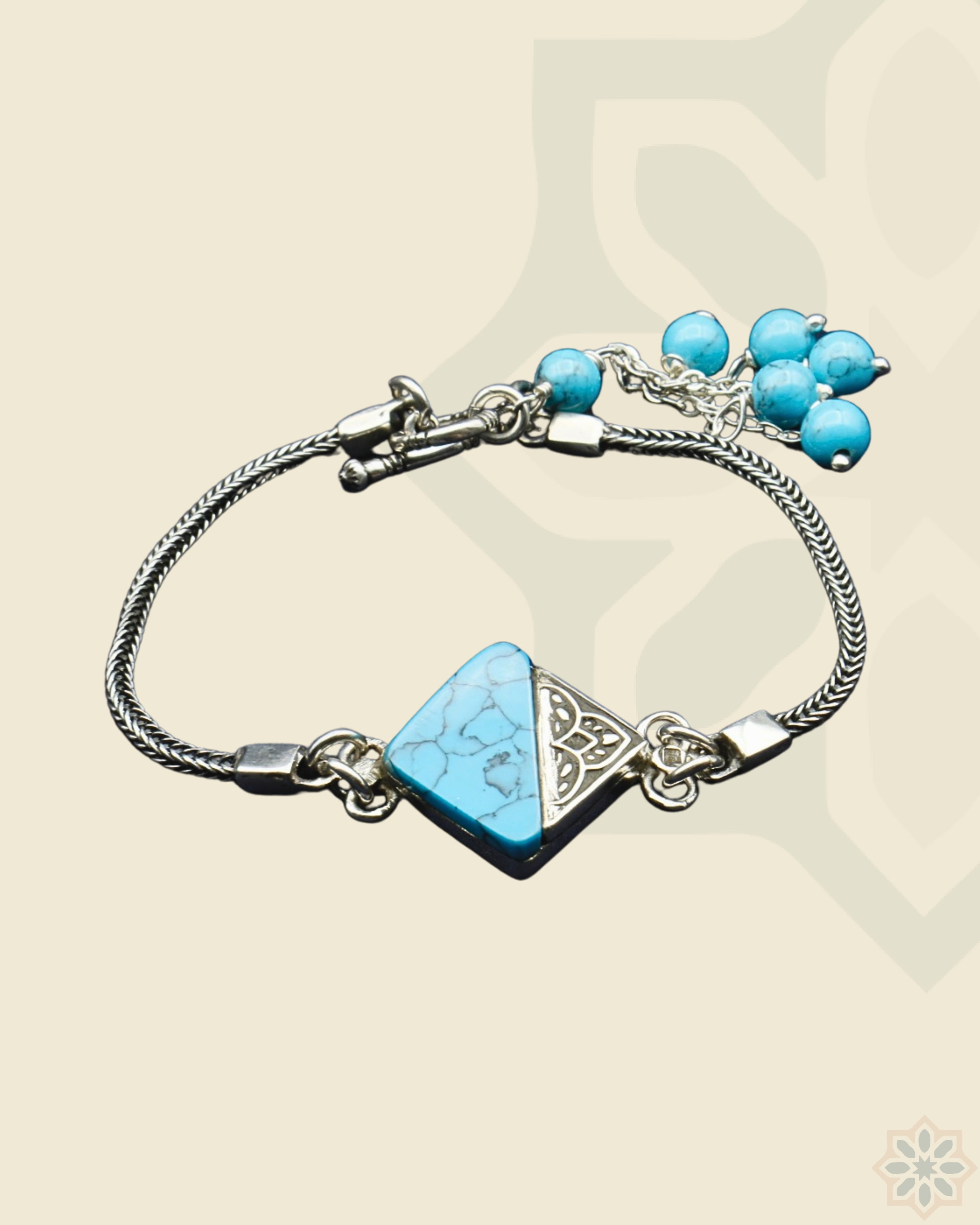 Conjoined Triangle Bracelet (Turquoise)
