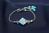 Conjoined triangles bracelet (Turquoise)