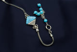 Conjoined triangles bracelet (Turquoise)