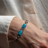 "Affection" Rectangular bracelet in Turquoise