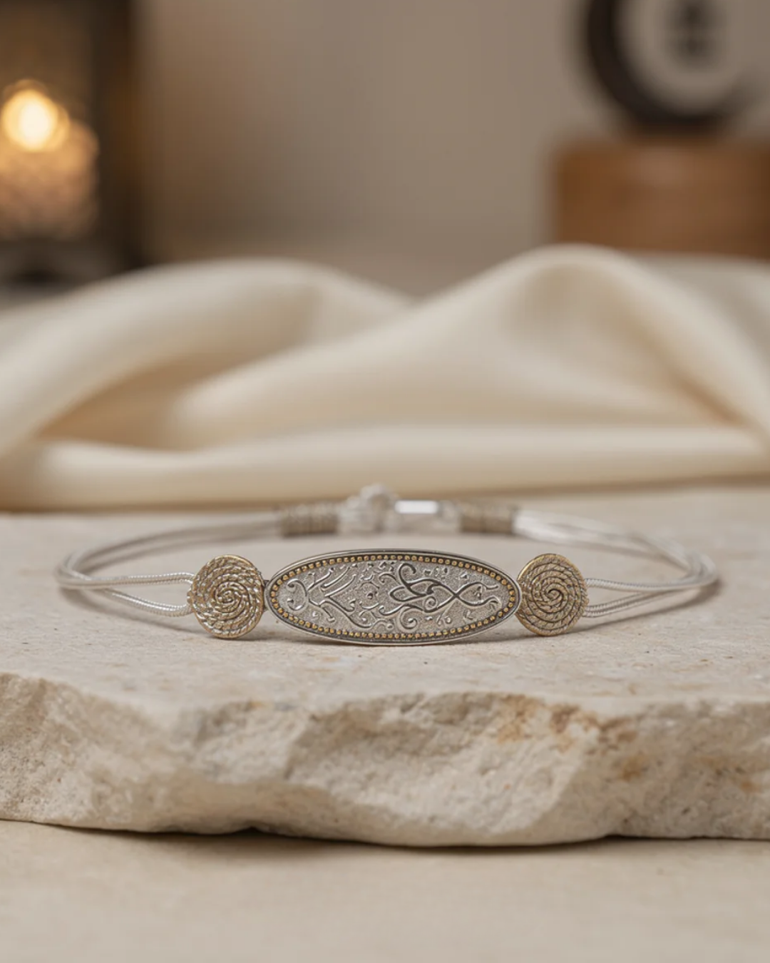 Arabesque Medallion Cord Bracelet 1369  إسواره