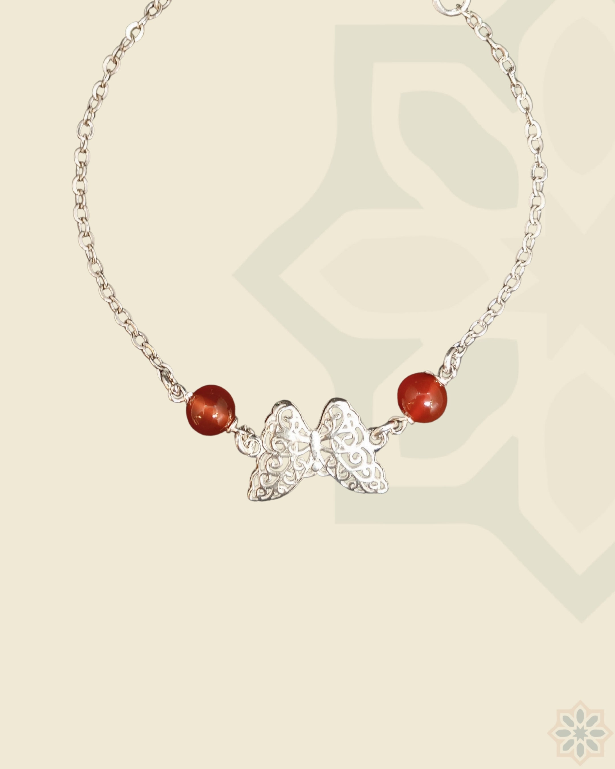Butterfly Bracelet with Maroon