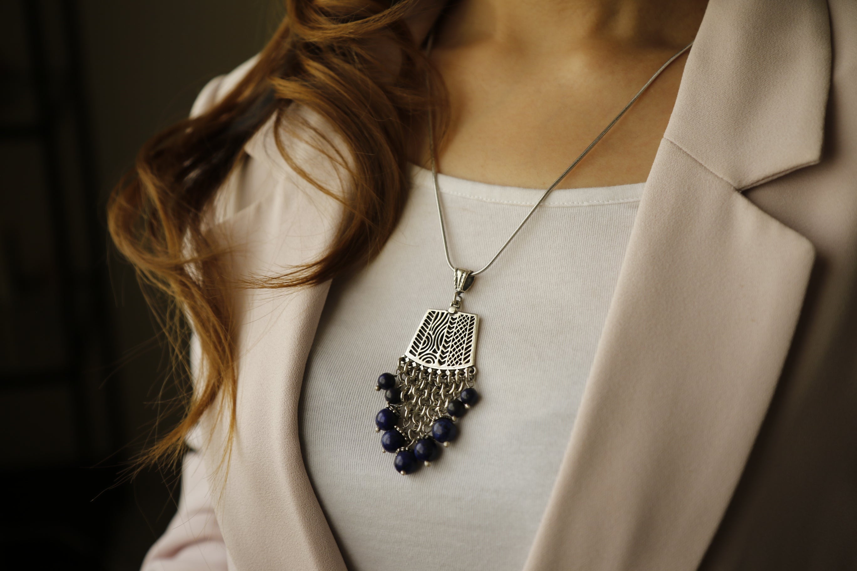 9 Lobes Pendant (Navy Blue)
